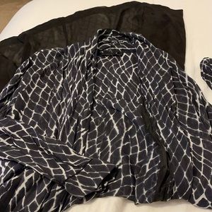 Sheer Black Long Cardigan